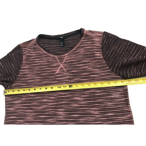 H&M Womens 3/4 Cuff Sleeve Texture Marl Pullover Raglan Sweatshirt Top Medium M - Picture 10 of 12
